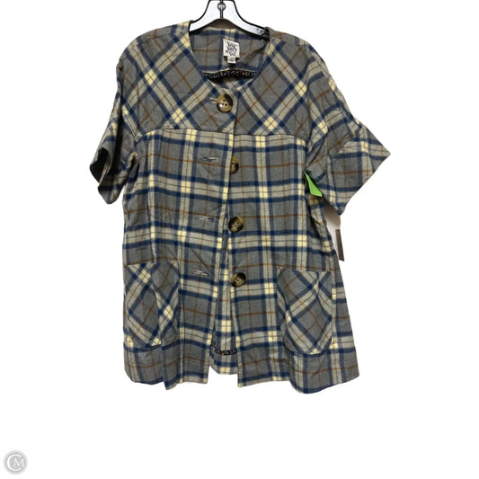 Poncho By Ivy Jane In Plaid Pattern, Size: M