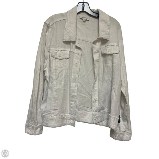 Jacket Shirt By Calligraphie In White, Size: Xl