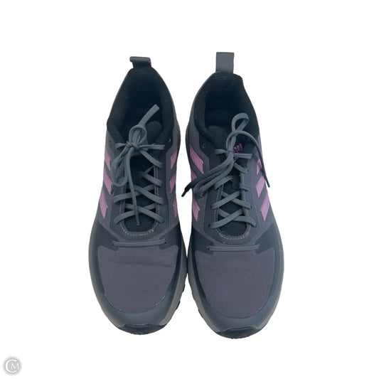 Shoes Athletic By Adidas In Grey & Purple, Size: 10