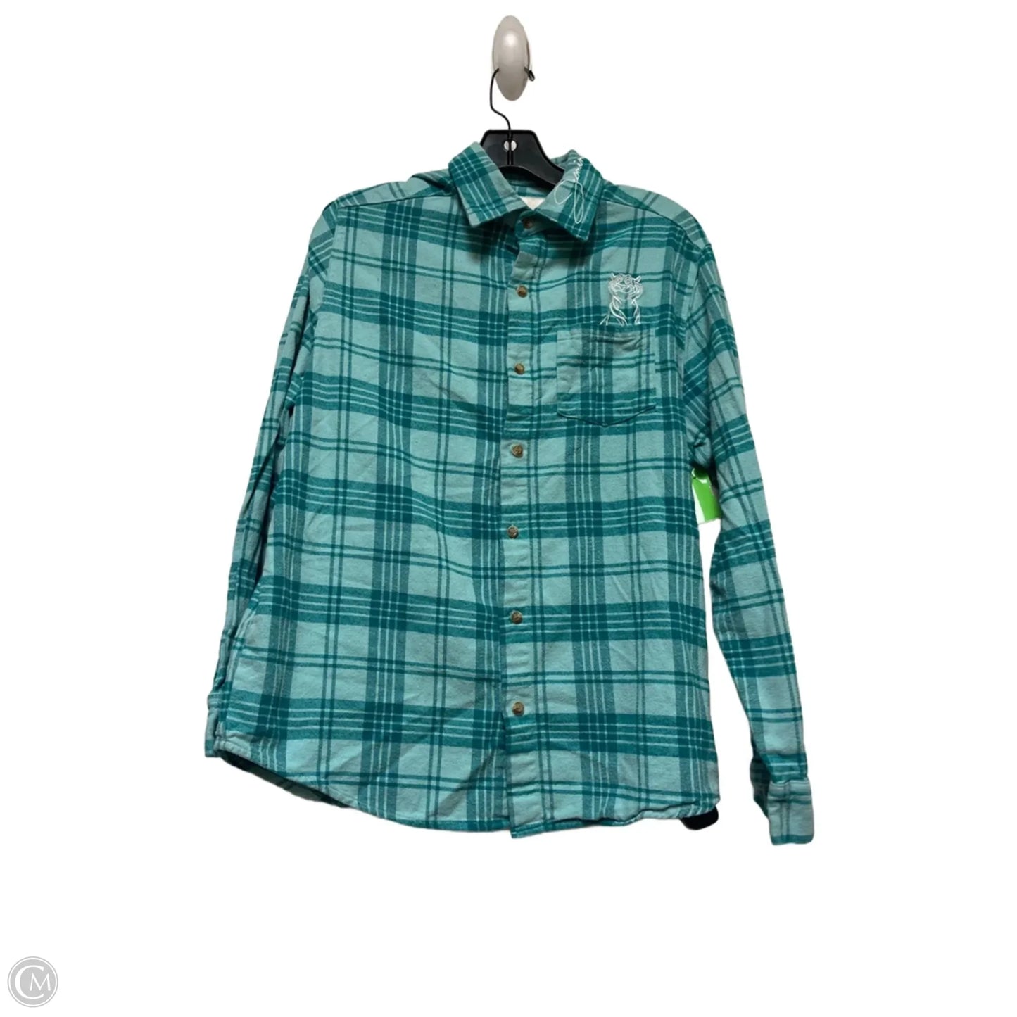 Top Long Sleeve By Disney In Plaid Pattern, Size: M