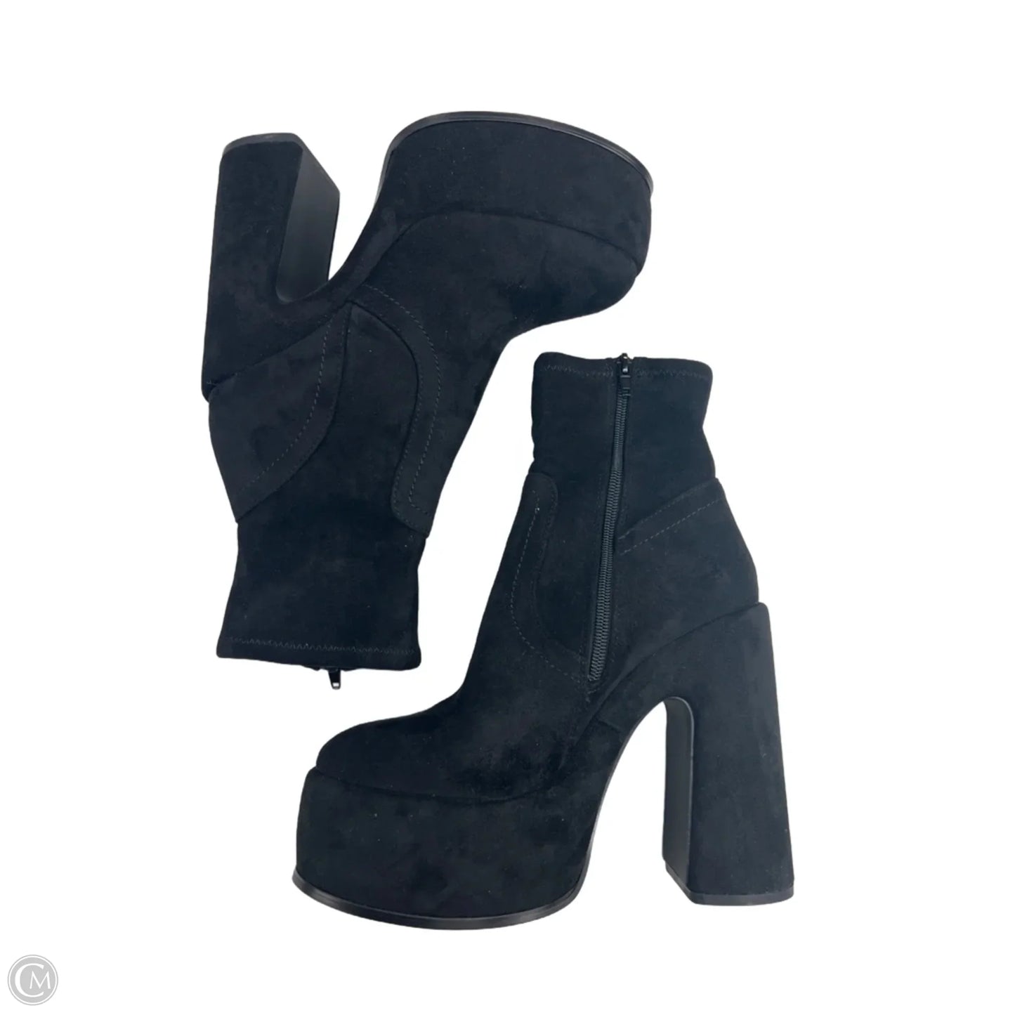 Boots Ankle Heels By Steve Madden In Black, Size: 8