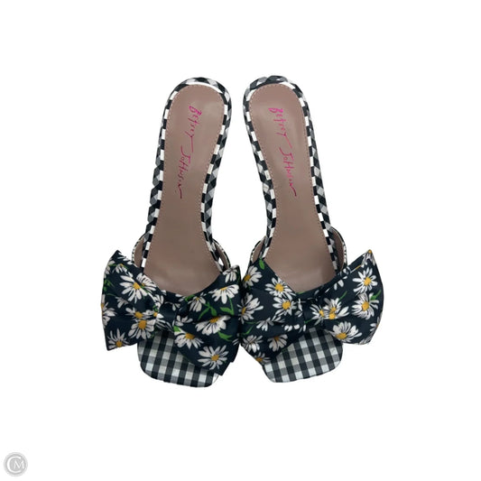 Shoes Heels Stiletto By Betsey Johnson In Floral Print, Size: 8.5