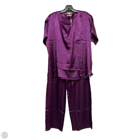 Pajamas 2pc By Ekouaer In Purple, Size: L