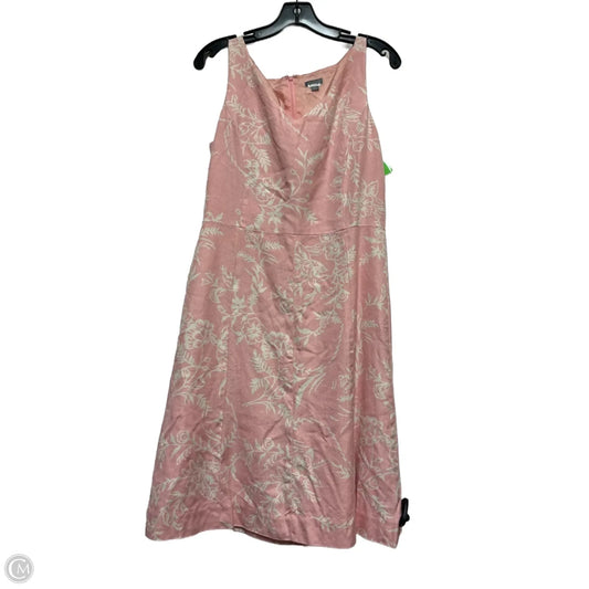 Dress Casual Midi By Ann Taylor In Pink, Size: M