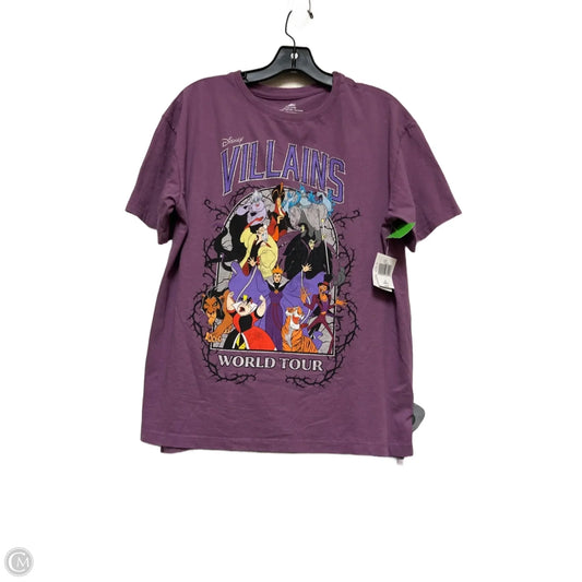 Top Short Sleeve By Disney Store In Purple, Size: S