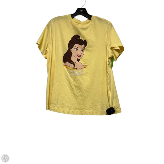 Top Short Sleeve By Disney Store In Yellow, Size: S