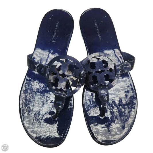 Sandals Designer By Tory Burch In Navy, Size: 6.5