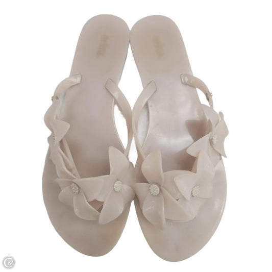 Sandals Flats By Clothes Mentor In Floral Print, Size: 8