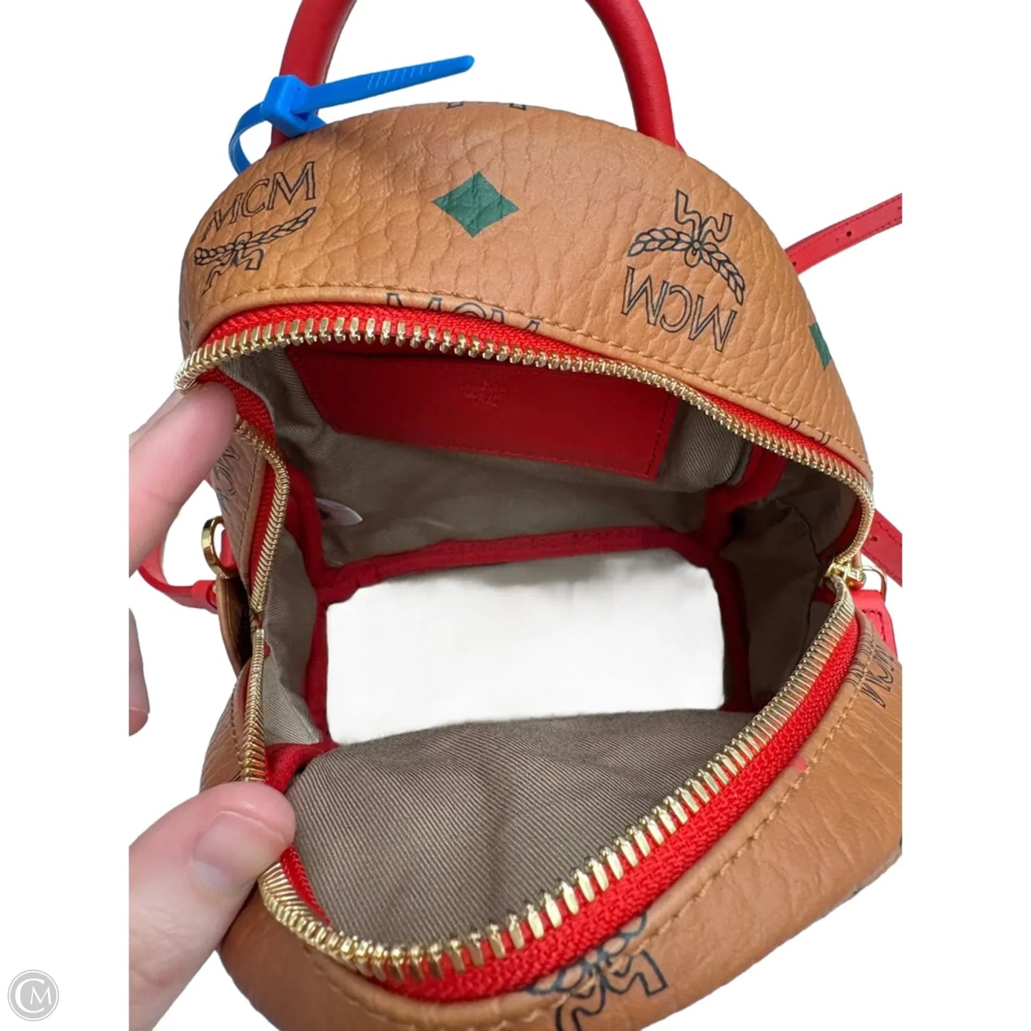 Backpack Luxury Designer By Mcm, Size: Small