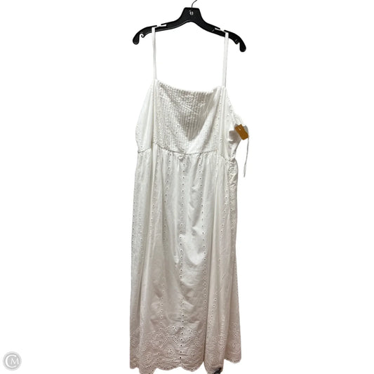 Dress Casual Maxi By Clothes Mentor In White, Size: 3x
