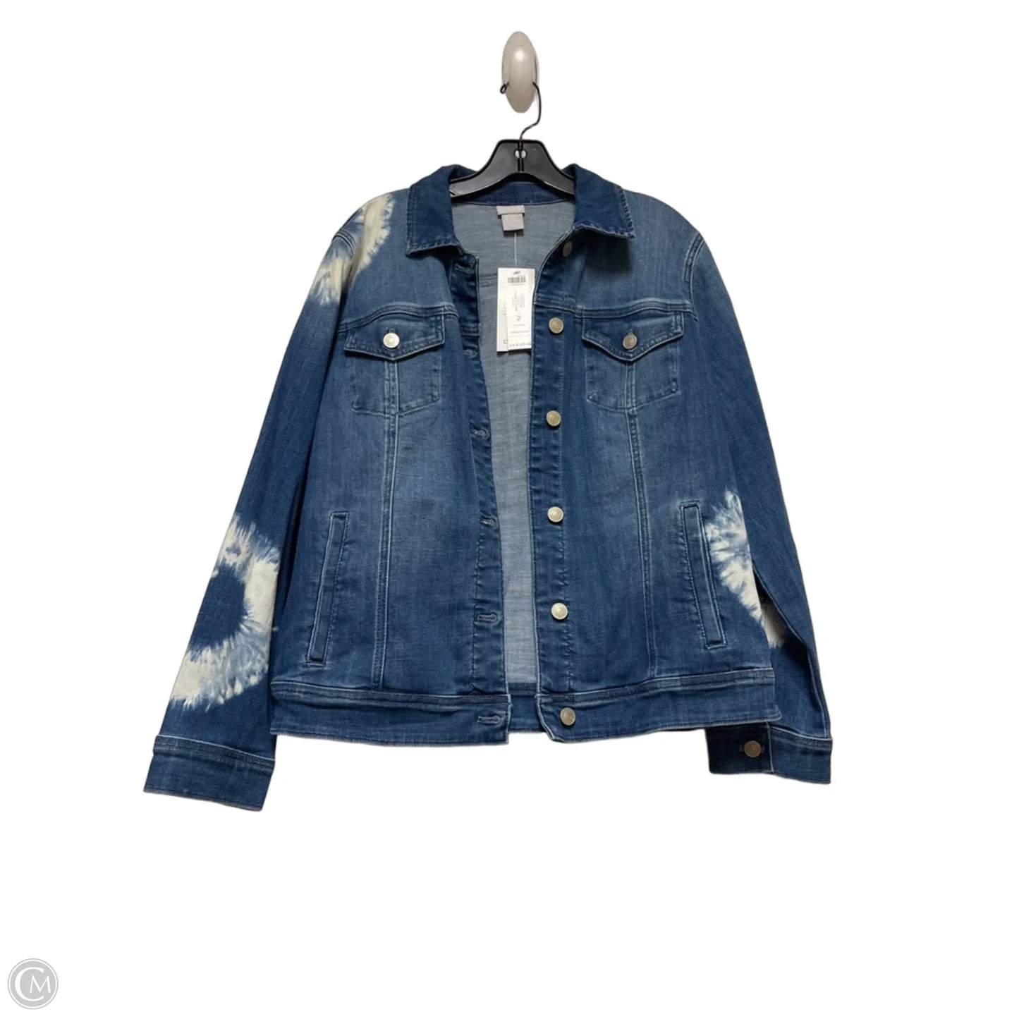 Jacket Denim By Chicos In Blue Denim, Size: L