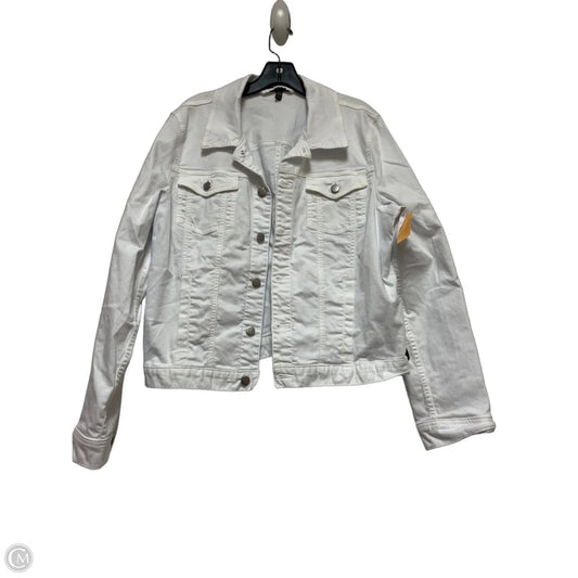 Jacket Denim By Eileen Fisher In White, Size: Xl