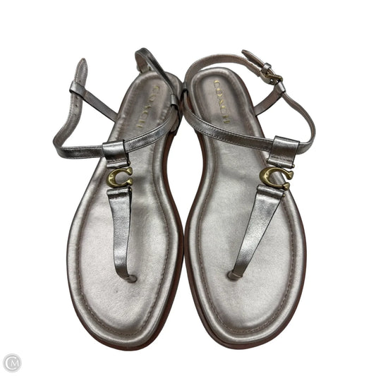 Sandals Designer By Coach In Rose Gold, Size: 9.5
