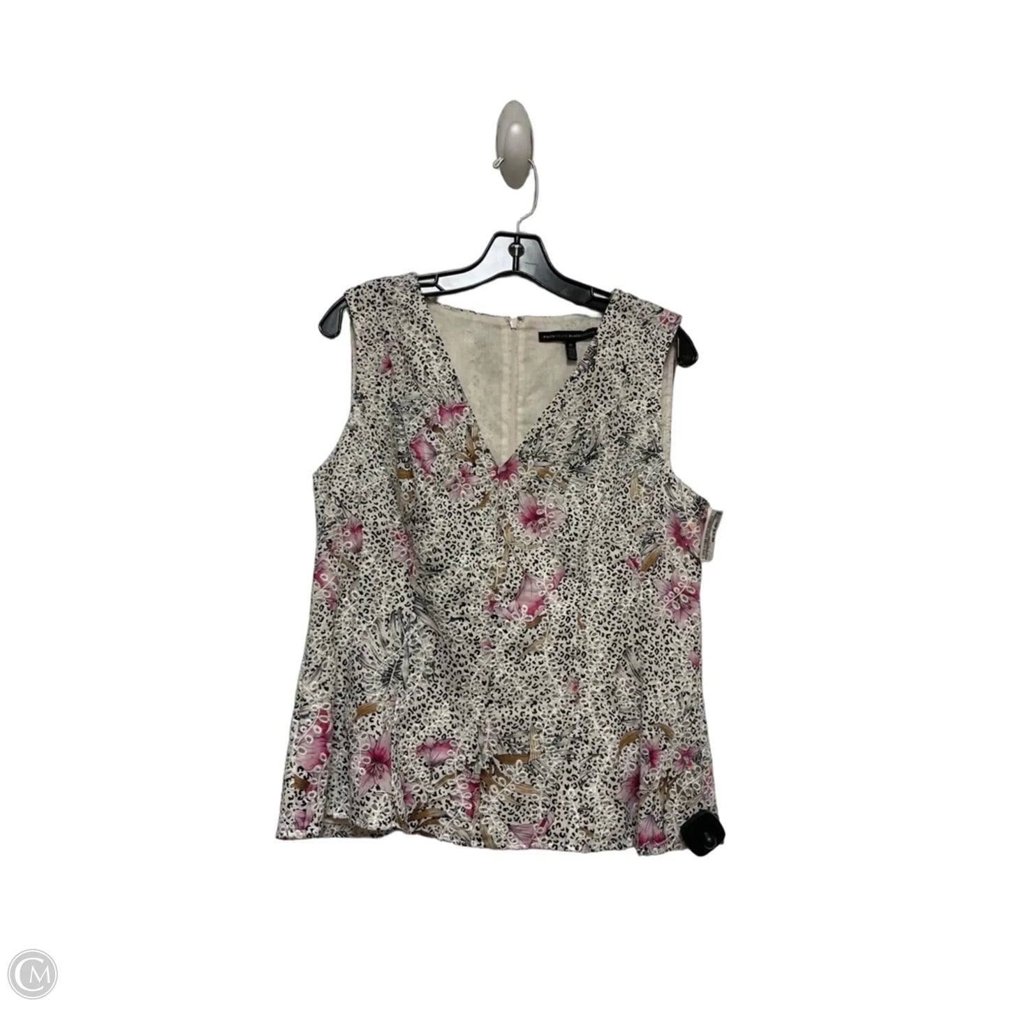 Top Sleeveless By White House Black Market In Animal Print, Size: L