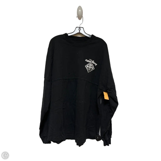 Top Long Sleeve By Disney Store In Black & White, Size: Xl