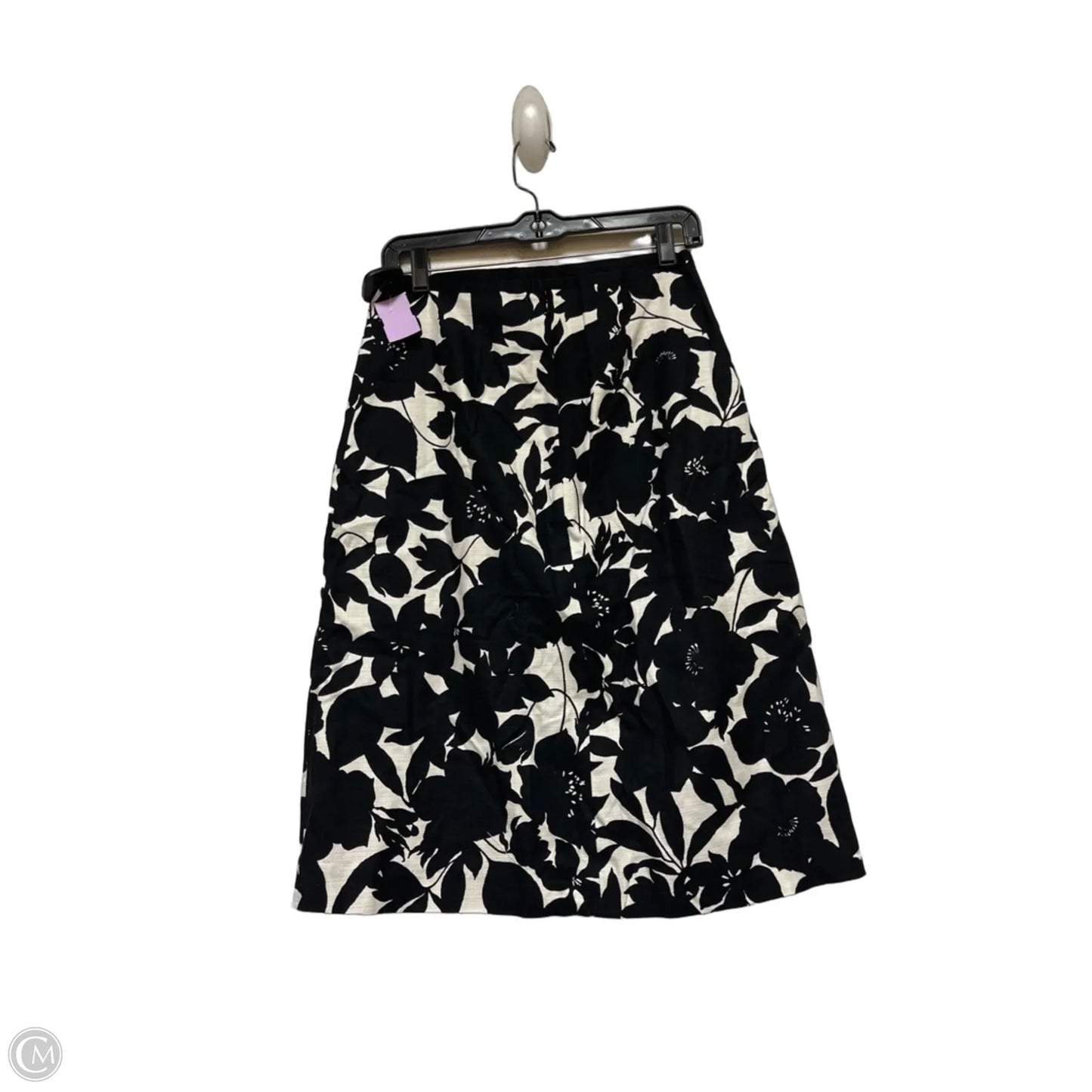 Skirt Midi By Ann Taylor In Black & White, Size: 2