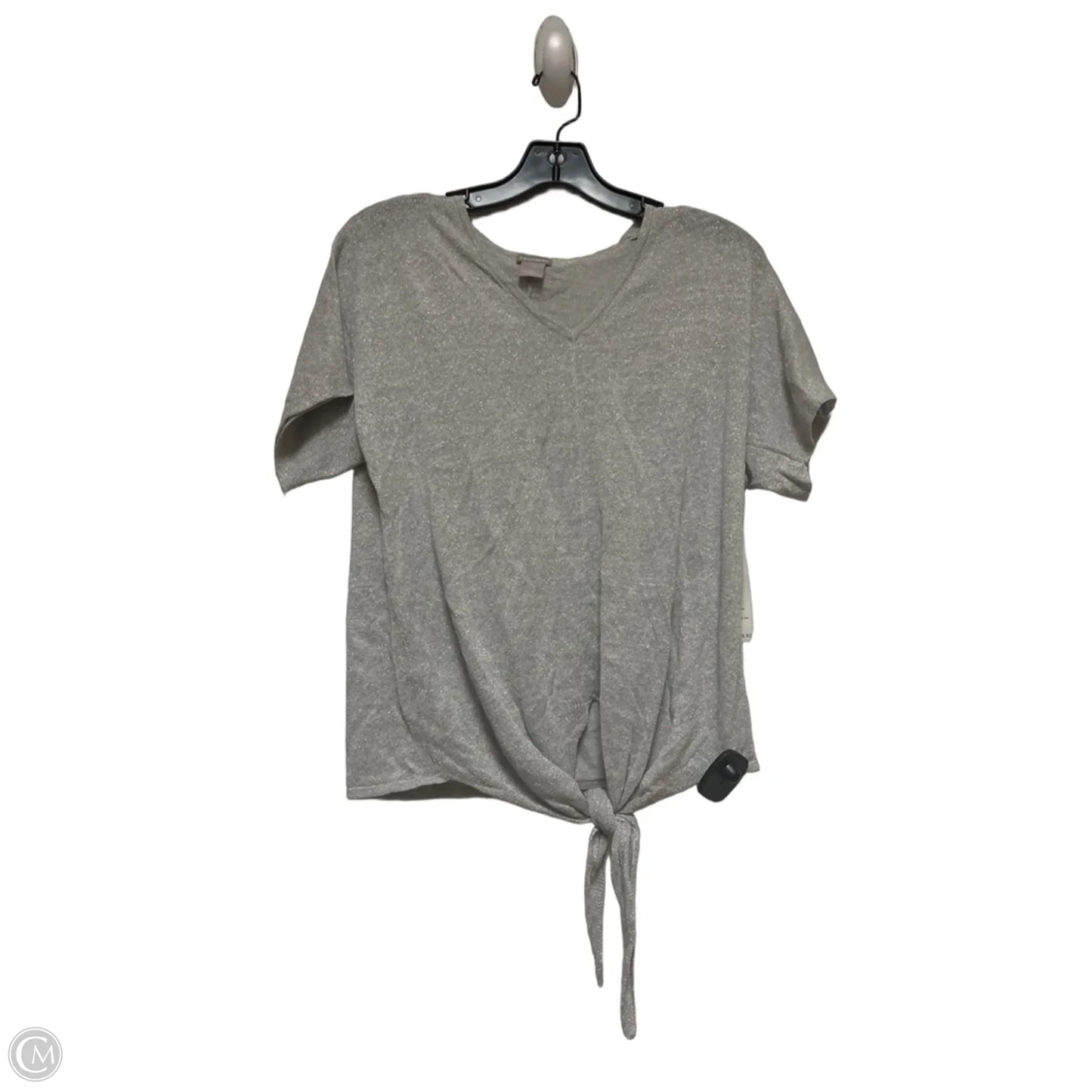 Top Short Sleeve By Chicos In Silver, Size: Xs