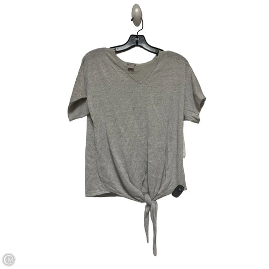 Top Short Sleeve By Chicos In Silver, Size: Xs