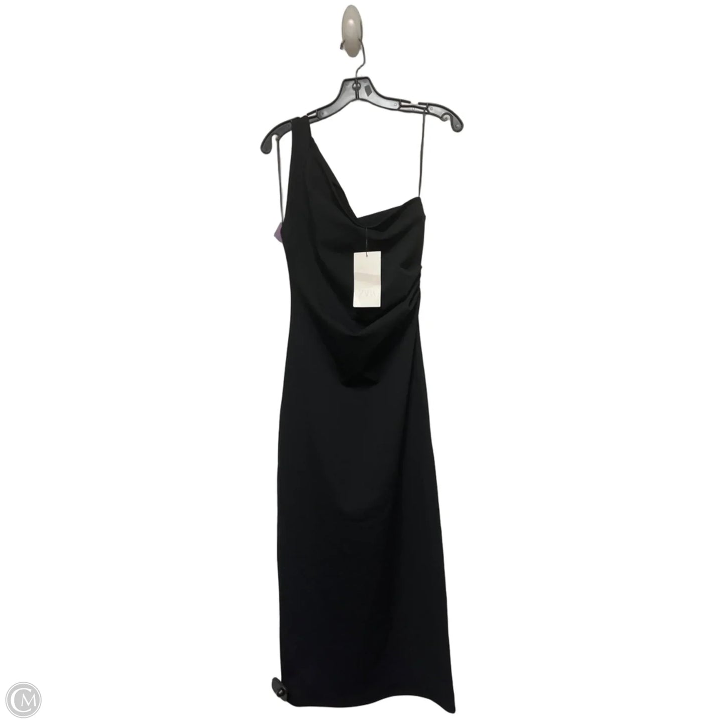 Dress Casual Midi By Zara In Black, Size: L