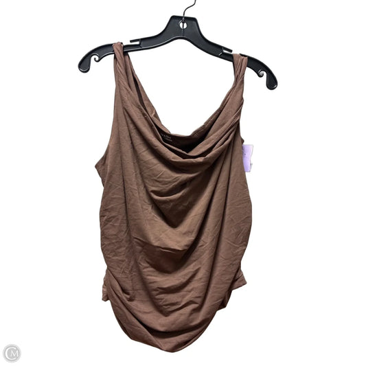Top Sleeveless By Abercrombie And Fitch In Brown, Size: Xl