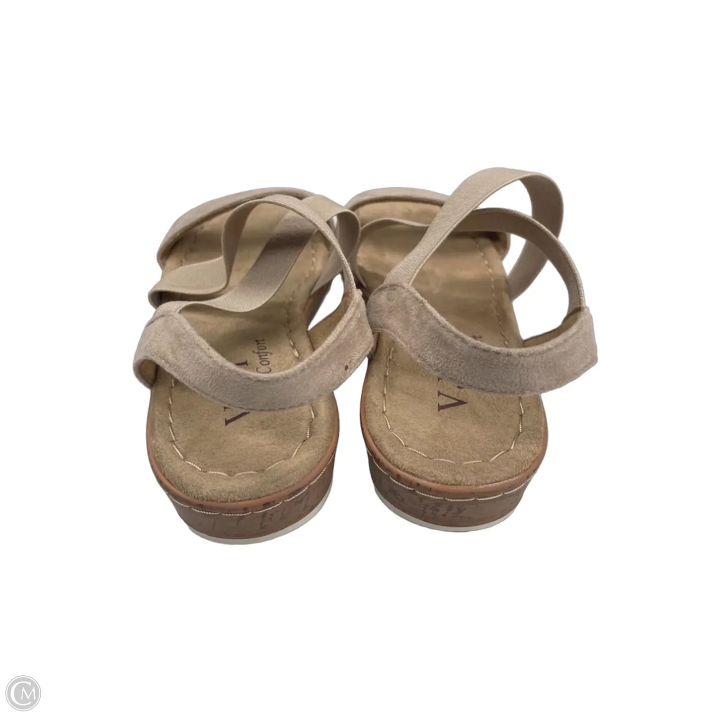 Sandals Flats By Clothes Mentor In Tan, Size: 7