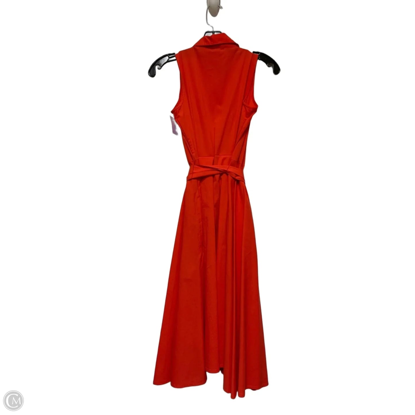Dress Casual Midi By Donna Karan In Orange, Size: Xs