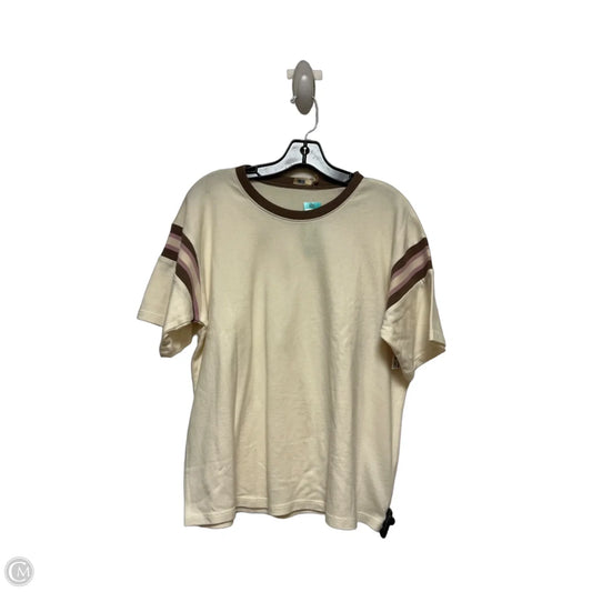 Top Short Sleeve By Faherty In Ivory, Size: S