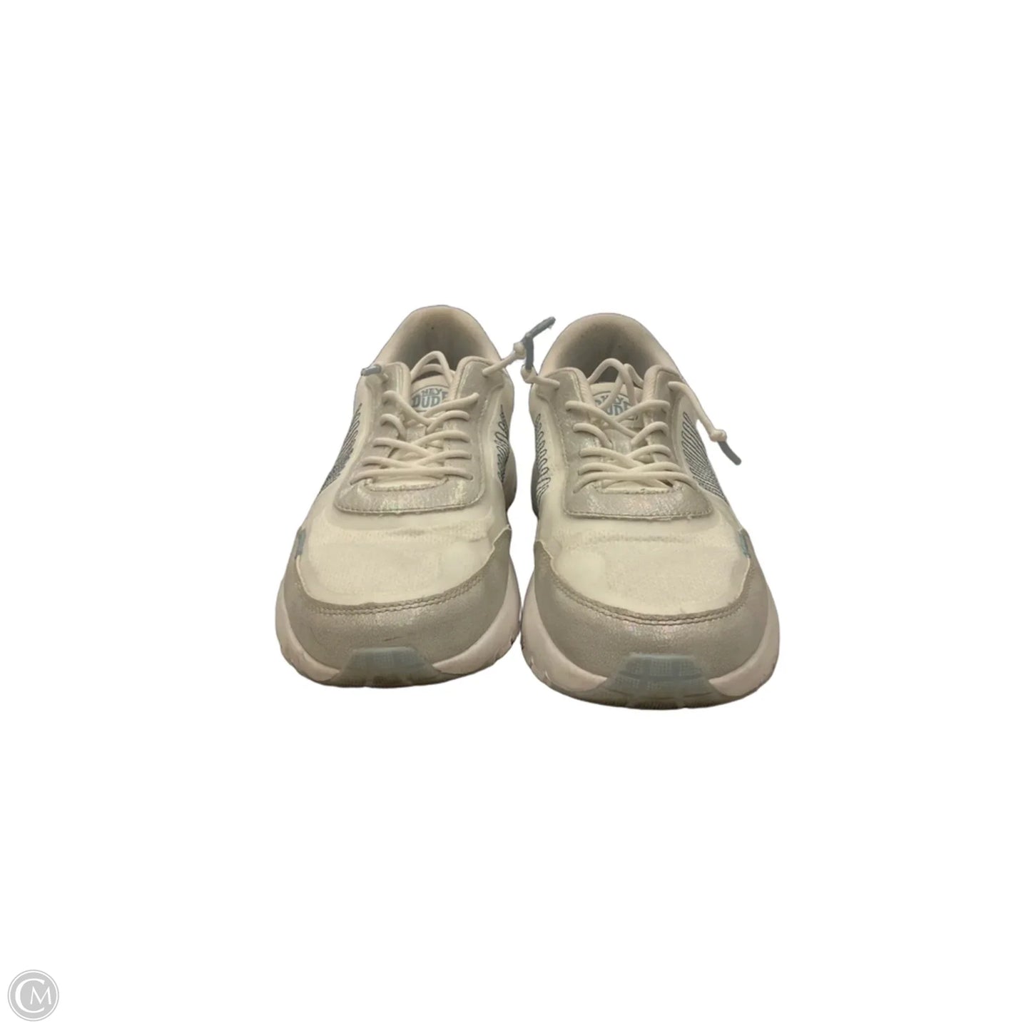 Shoes Athletic By Hey Dude In Grey & White, Size: 10