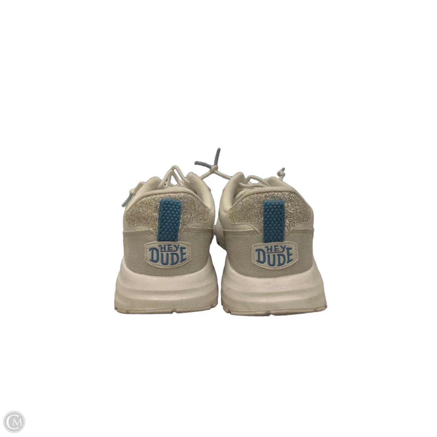 Shoes Athletic By Hey Dude In Grey & White, Size: 10