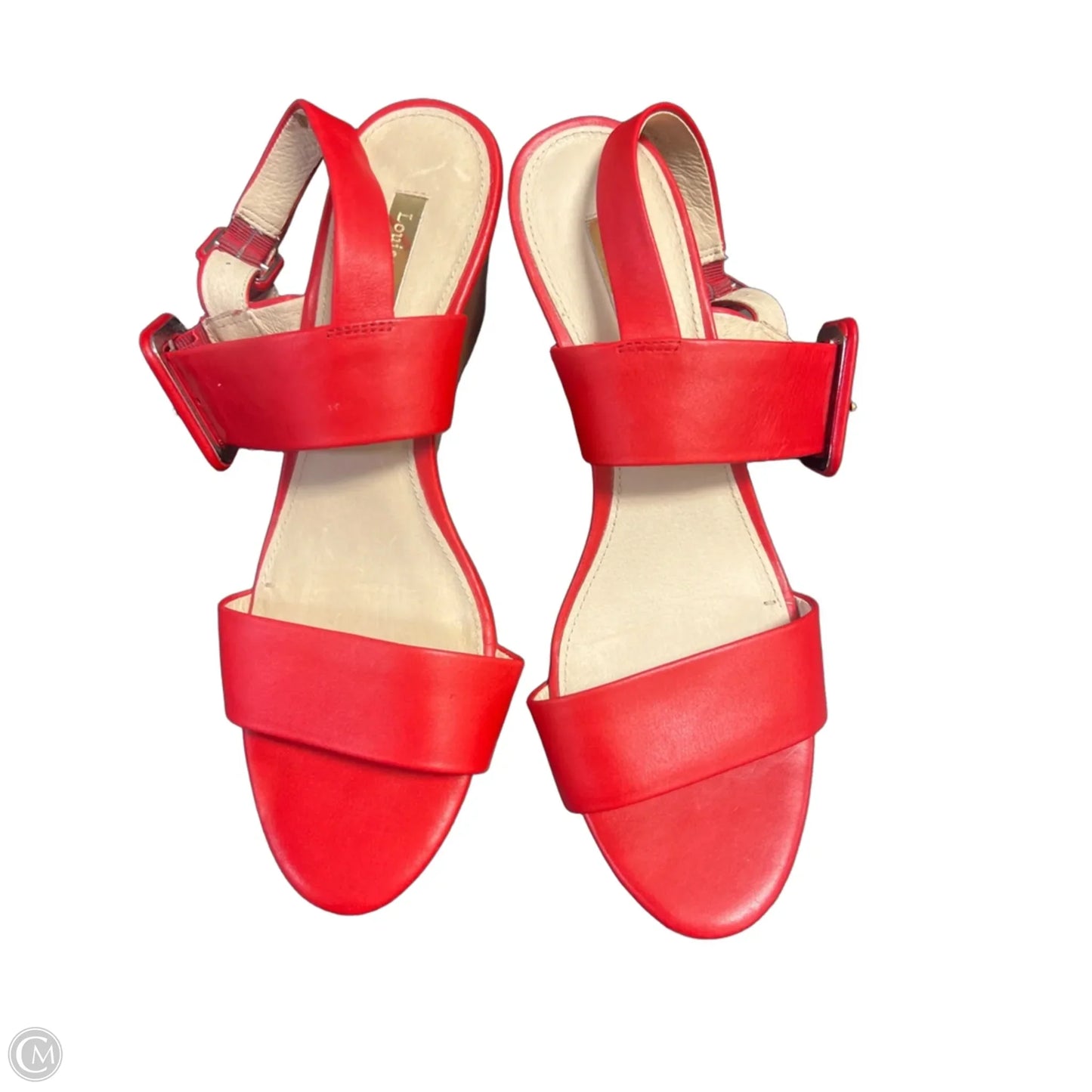 Sandals Heels Wedge By Louise Et Cie In Red, Size: 8.5
