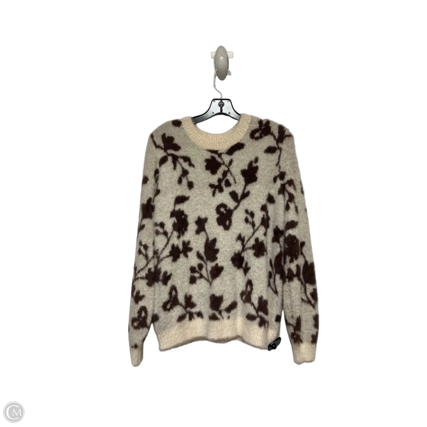 Sweater By Loft In Brown & Cream, Size: Lp