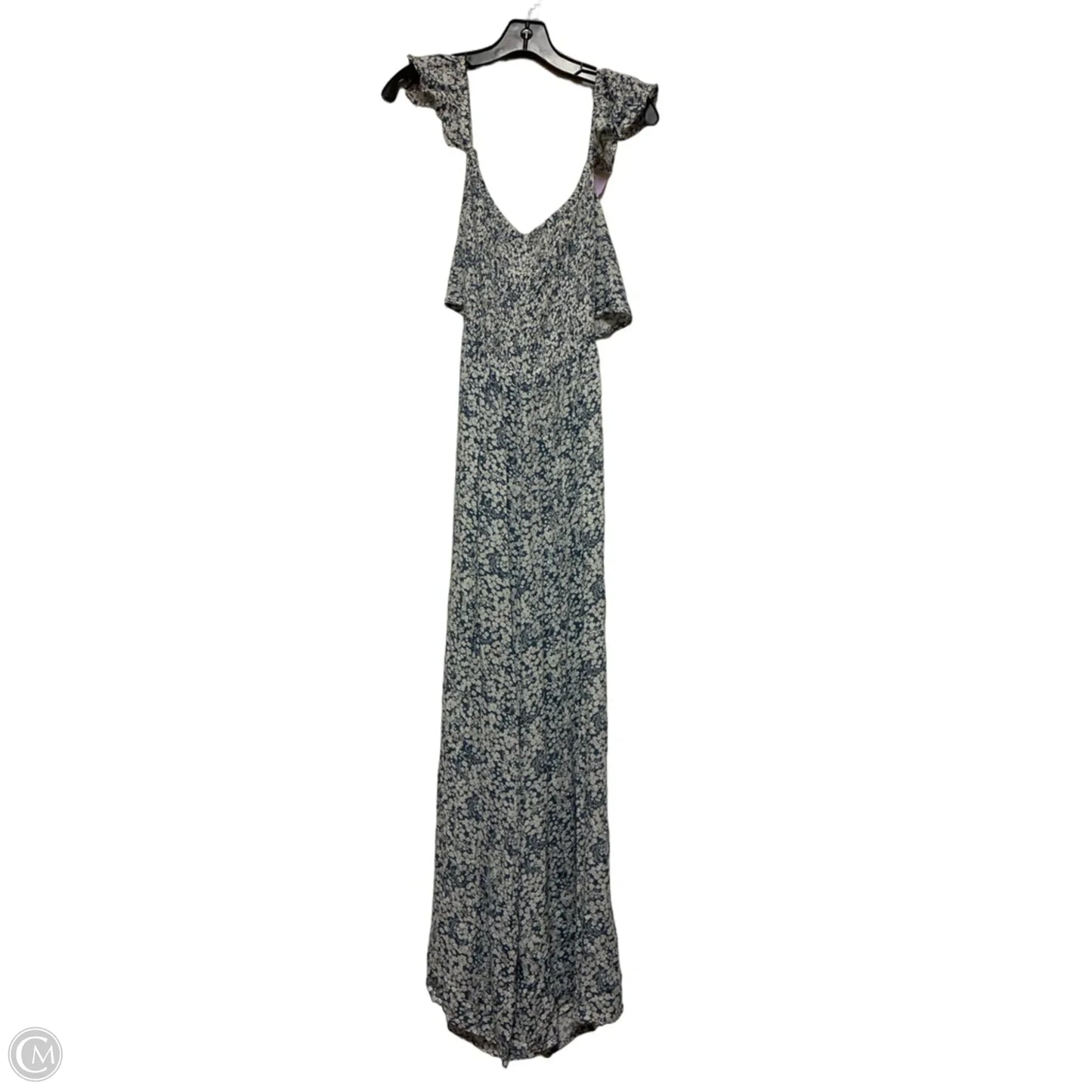 Jumpsuit By Clothes Mentor In Blue & White, Size: L