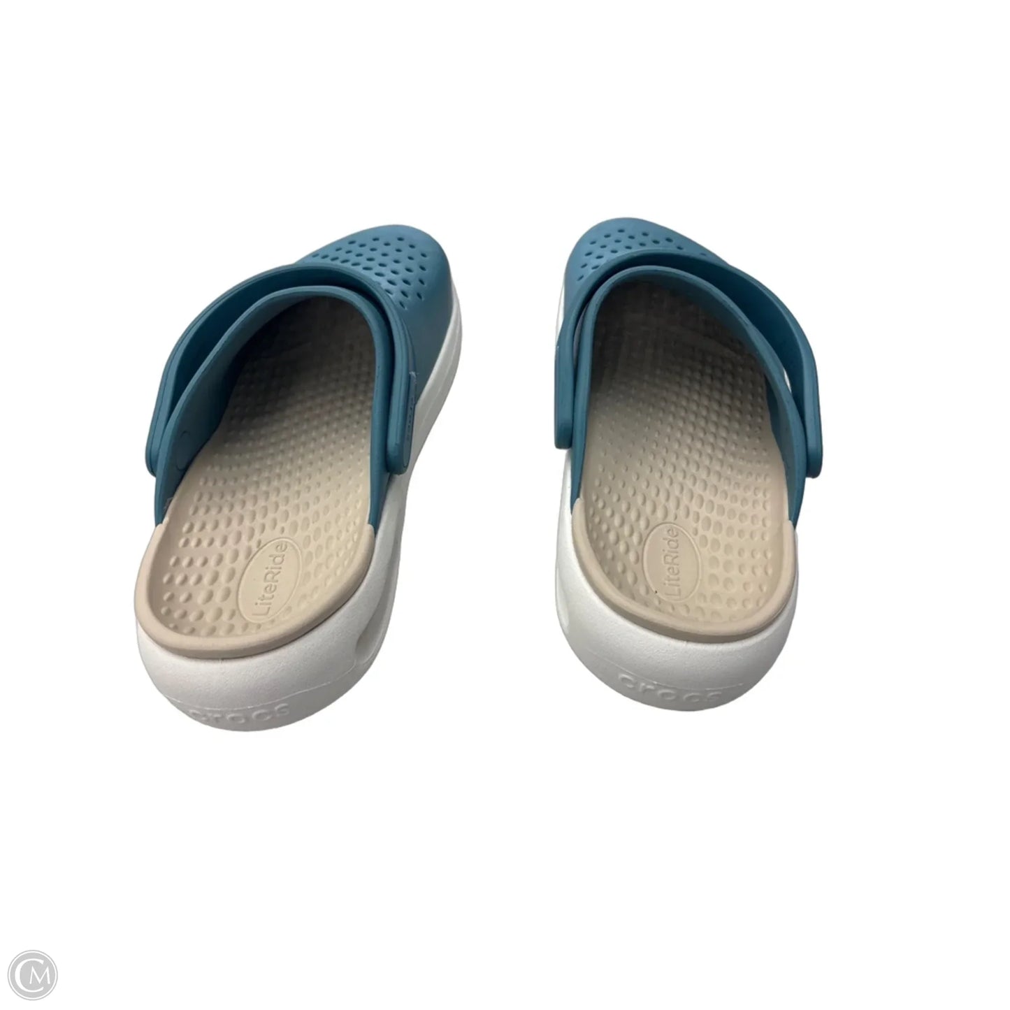 Shoes Flats By Clothes Mentor In Blue & White, Size: 8