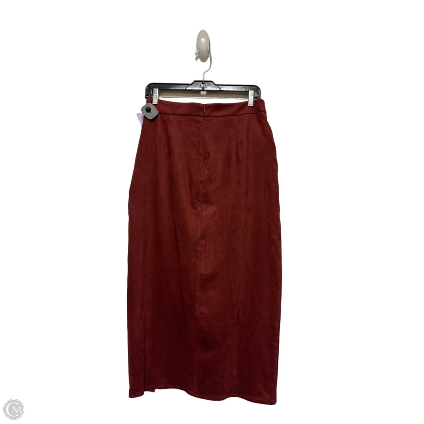 Skirt Midi By Commense In Maroon, Size: 10