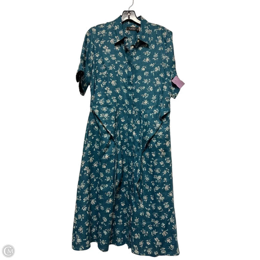 Dress Casual Midi By Lauren By Ralph Lauren In Floral Print, Size: M