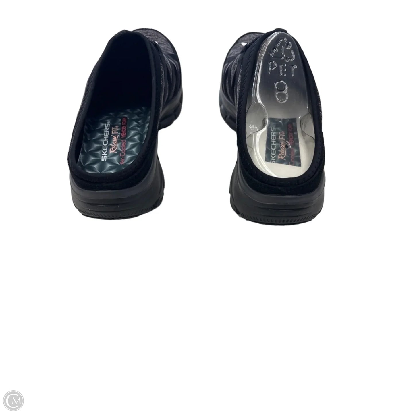 Shoes Flats By Skechers In Black & Grey, Size: 8