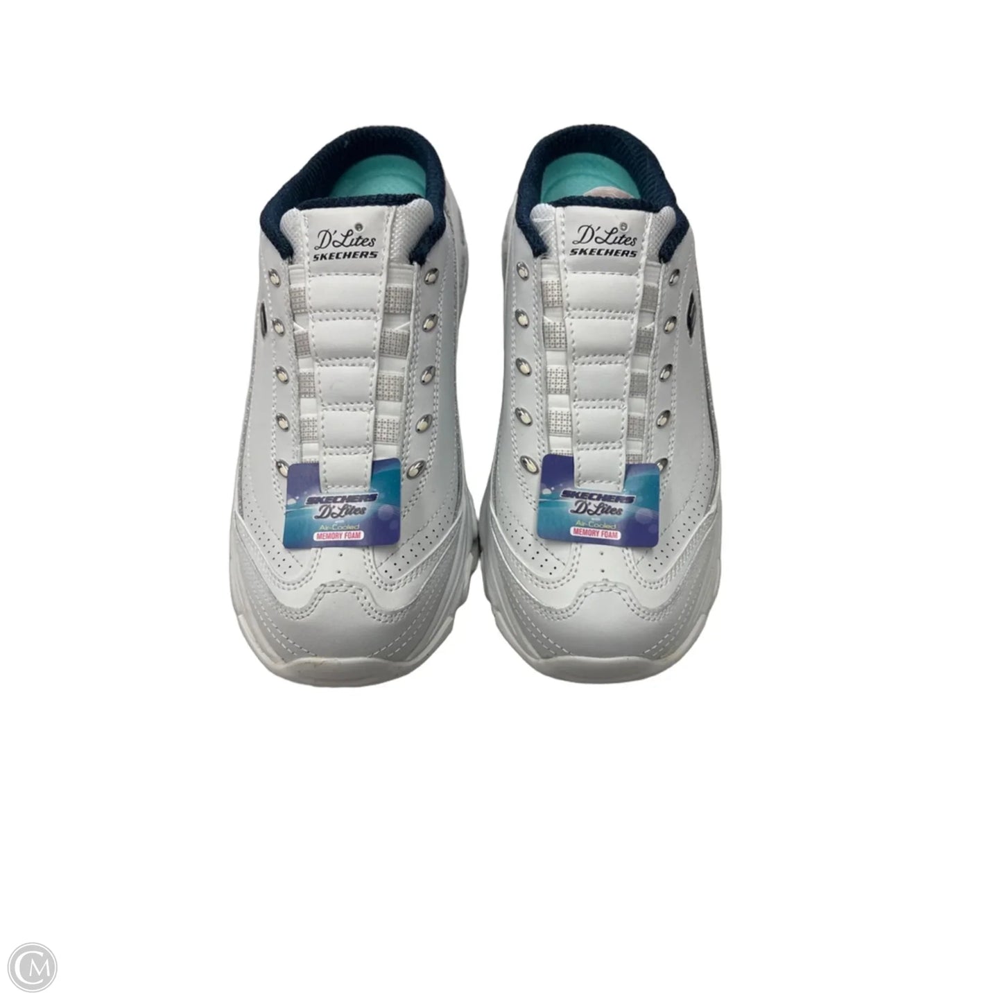 Shoes Sneakers By Skechers In Blue & White, Size: 8
