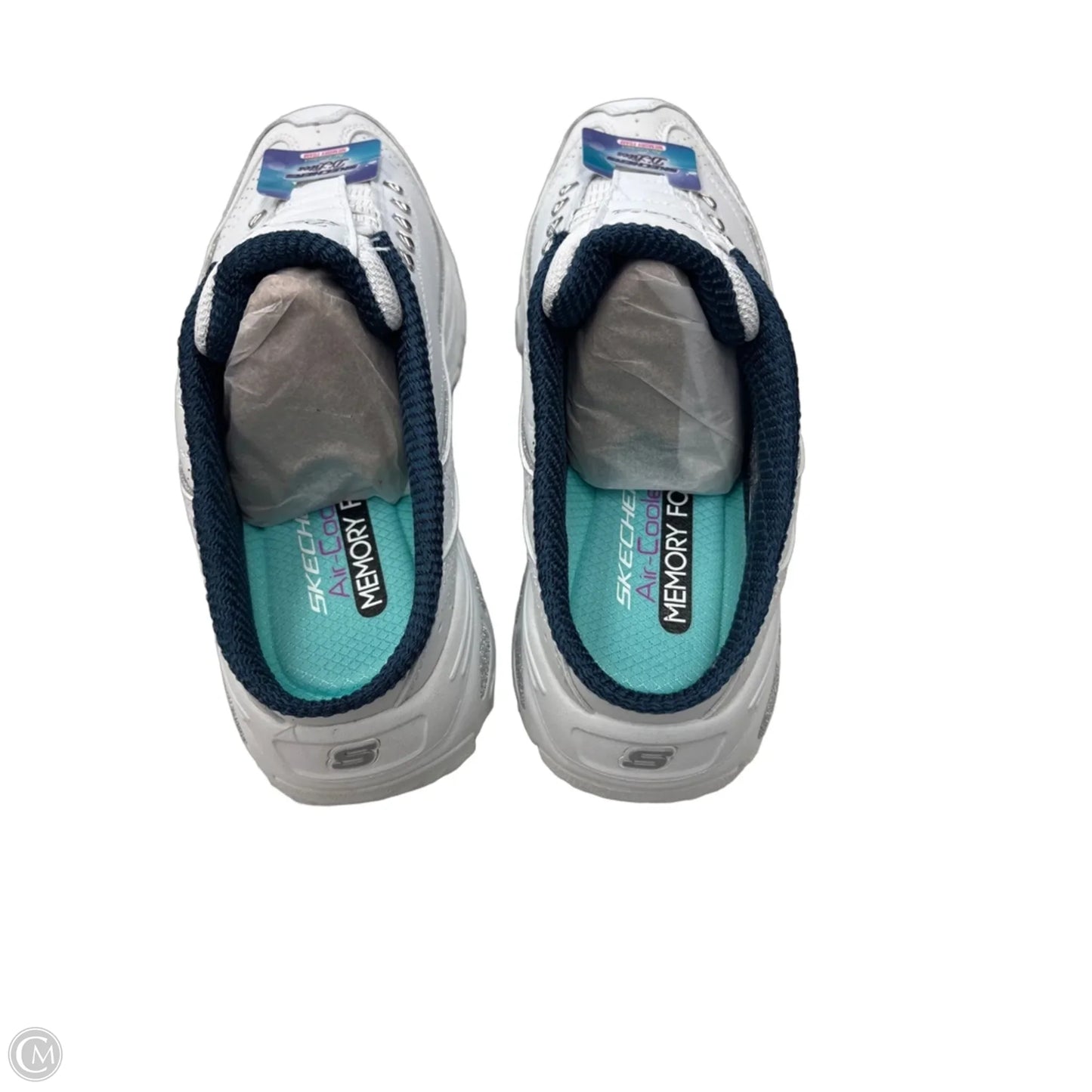 Shoes Sneakers By Skechers In Blue & White, Size: 8