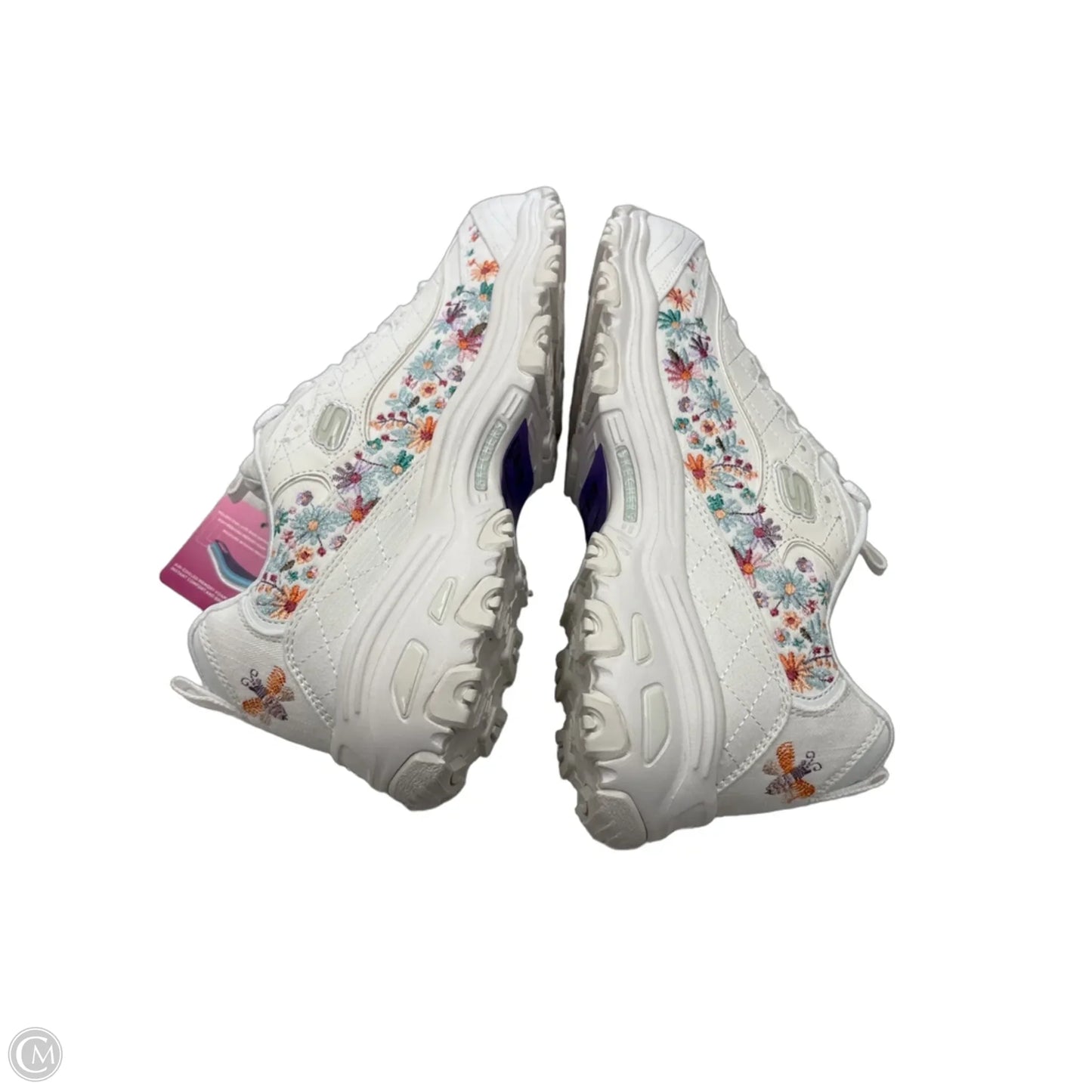 Shoes Athletic By Skechers In Floral Print, Size: 8.5