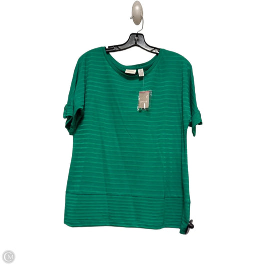 Top Short Sleeve Basic By Chicos In Green, Size: M