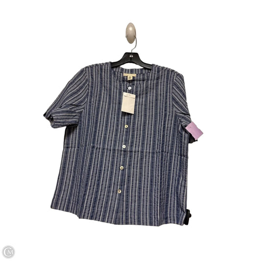 Top Short Sleeve By Appleseeds In Striped Pattern, Size: M