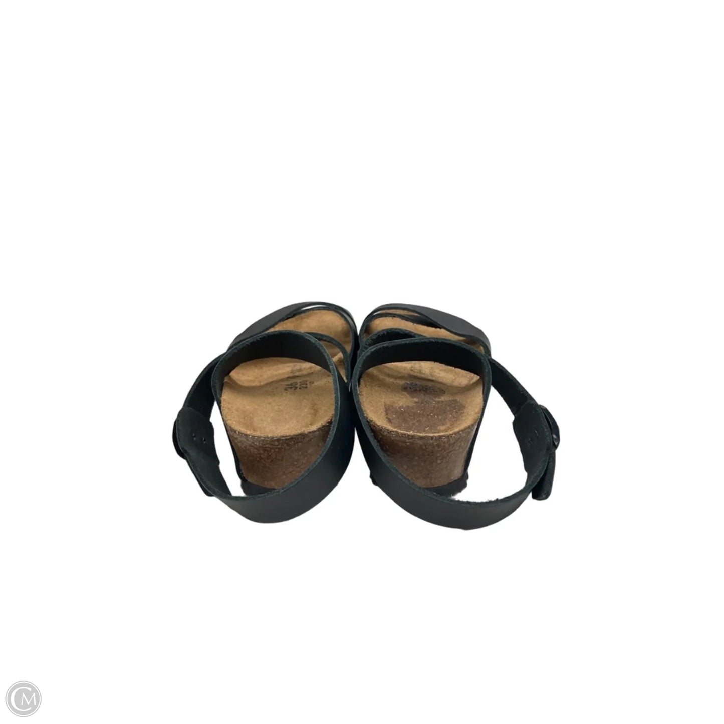 Sandals Heels Wedge By Birkenstock In Black, Size: 6
