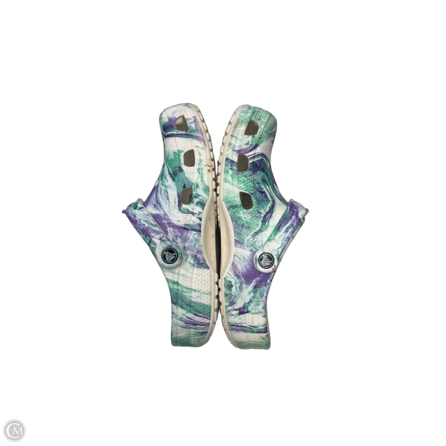 Shoes Flats By Crocs In Tie Dye Print, Size: 8
