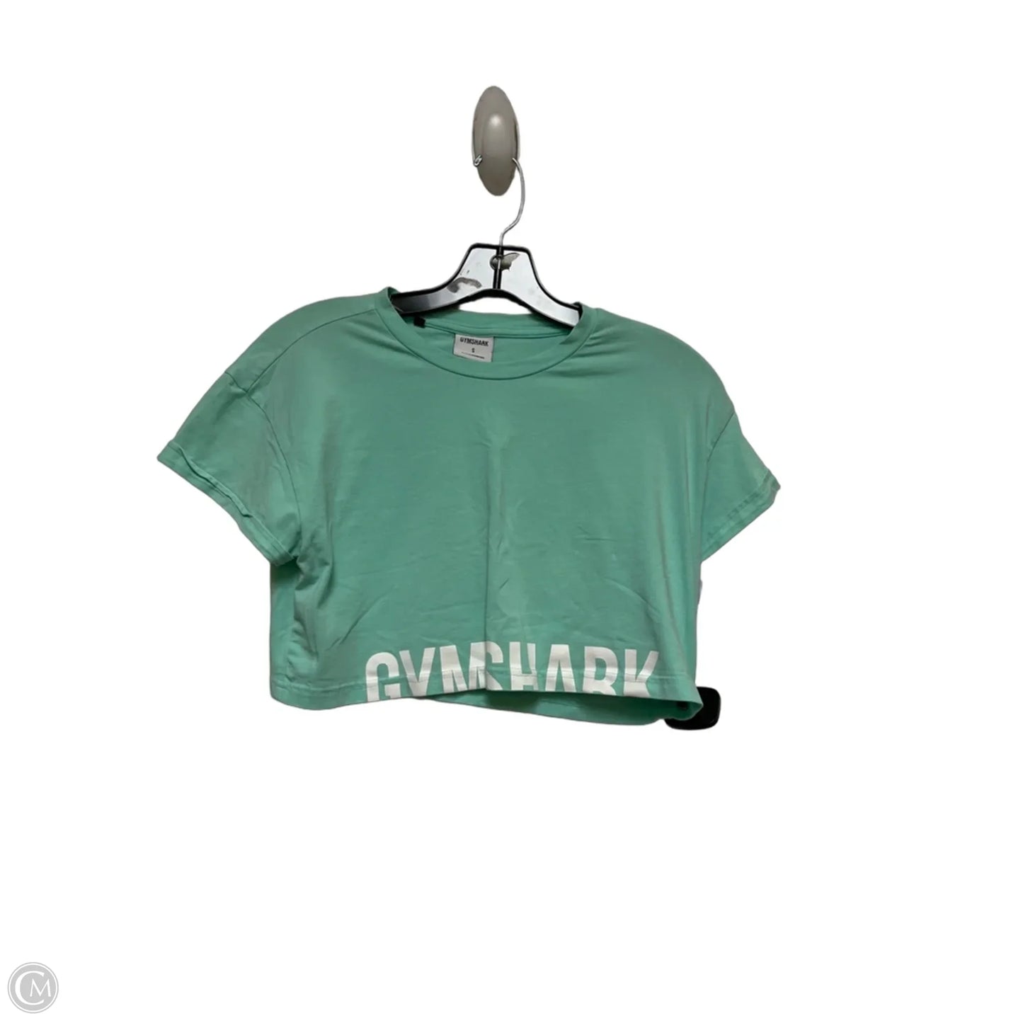 Athletic Top Short Sleeve By Gym Shark In Green, Size: S