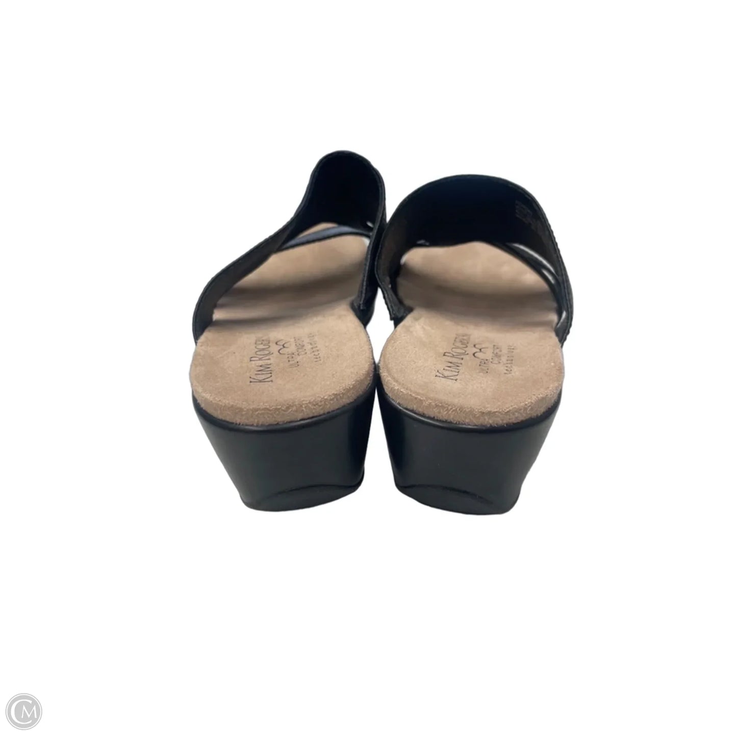 Sandals Heels Wedge By Kim Rogers In Black, Size: 7