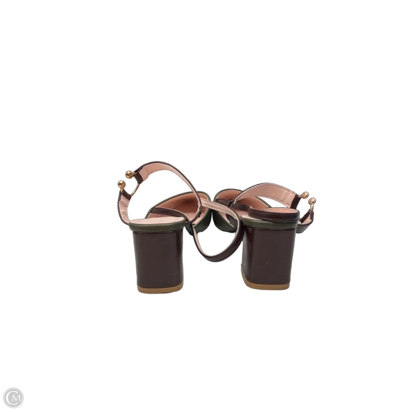 Shoes Heels Block By Clothes Mentor In Brown & Green, Size: 8.5