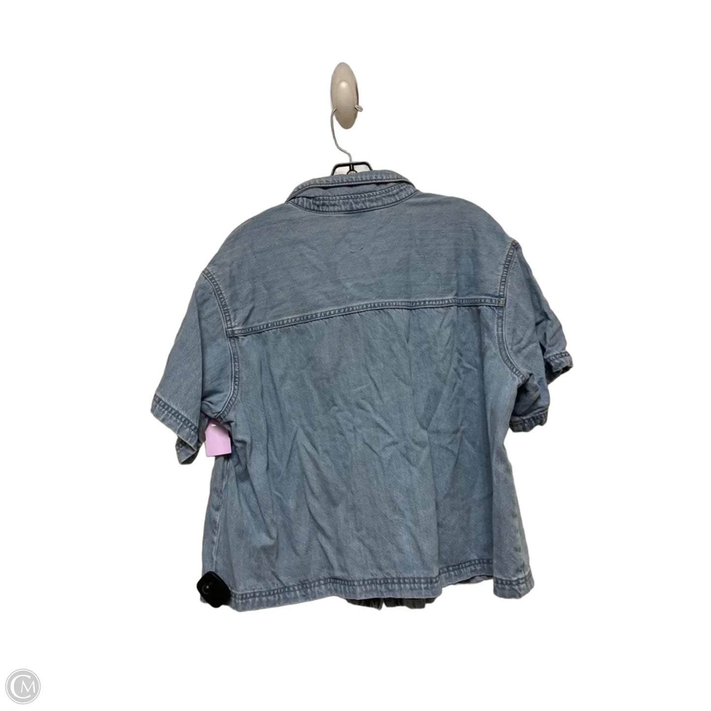 Top Short Sleeve By Universal Thread In Blue Denim, Size: 1x