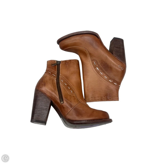 Boots Ankle Heels By Bed Stu In Brown, Size: 9