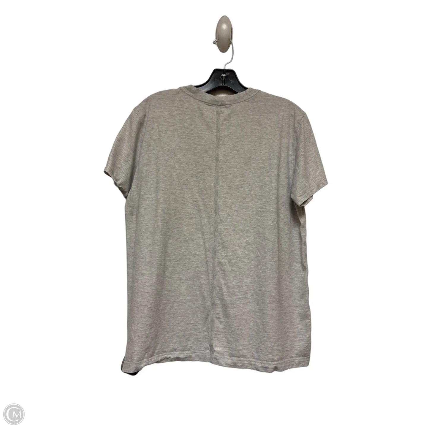 Athletic Top Short Sleeve By Lululemon In Grey, Size: S