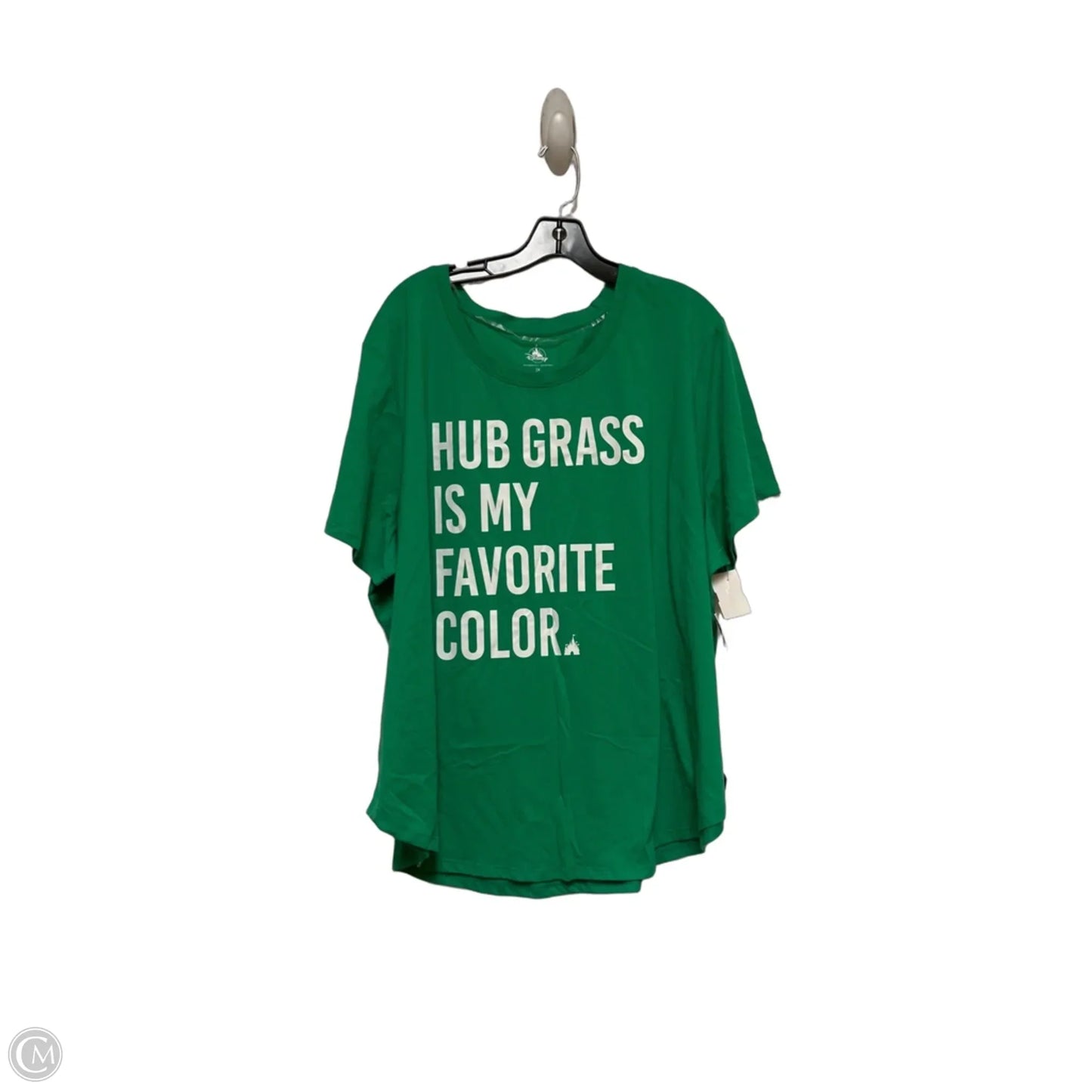 Top Short Sleeve Basic By Disney Store In Green & White, Size: 3x